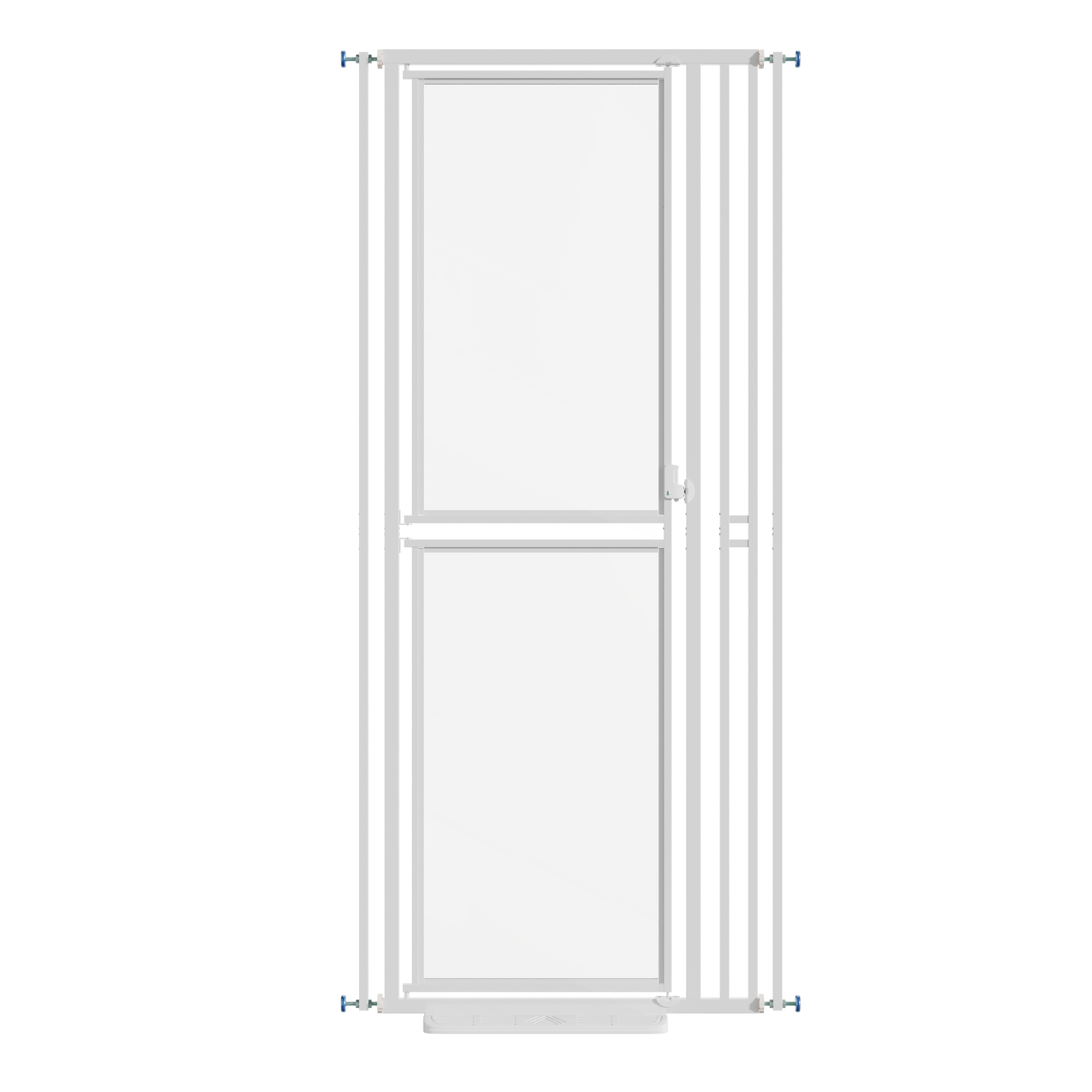 78"Extra Tall Cat and Dog Gate for Doorway,Adjustable 27.5” and 37" Wide,Transparent Full Door Pet, Auto Close No Drilling Cat Proof Safety,White