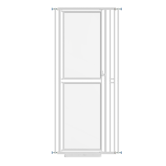 78"Extra Tall Cat and Dog Gate for Doorway,Adjustable 27.5” and 37" Wide,Transparent Full Door Pet, Auto Close No Drilling Cat Proof Safety,White